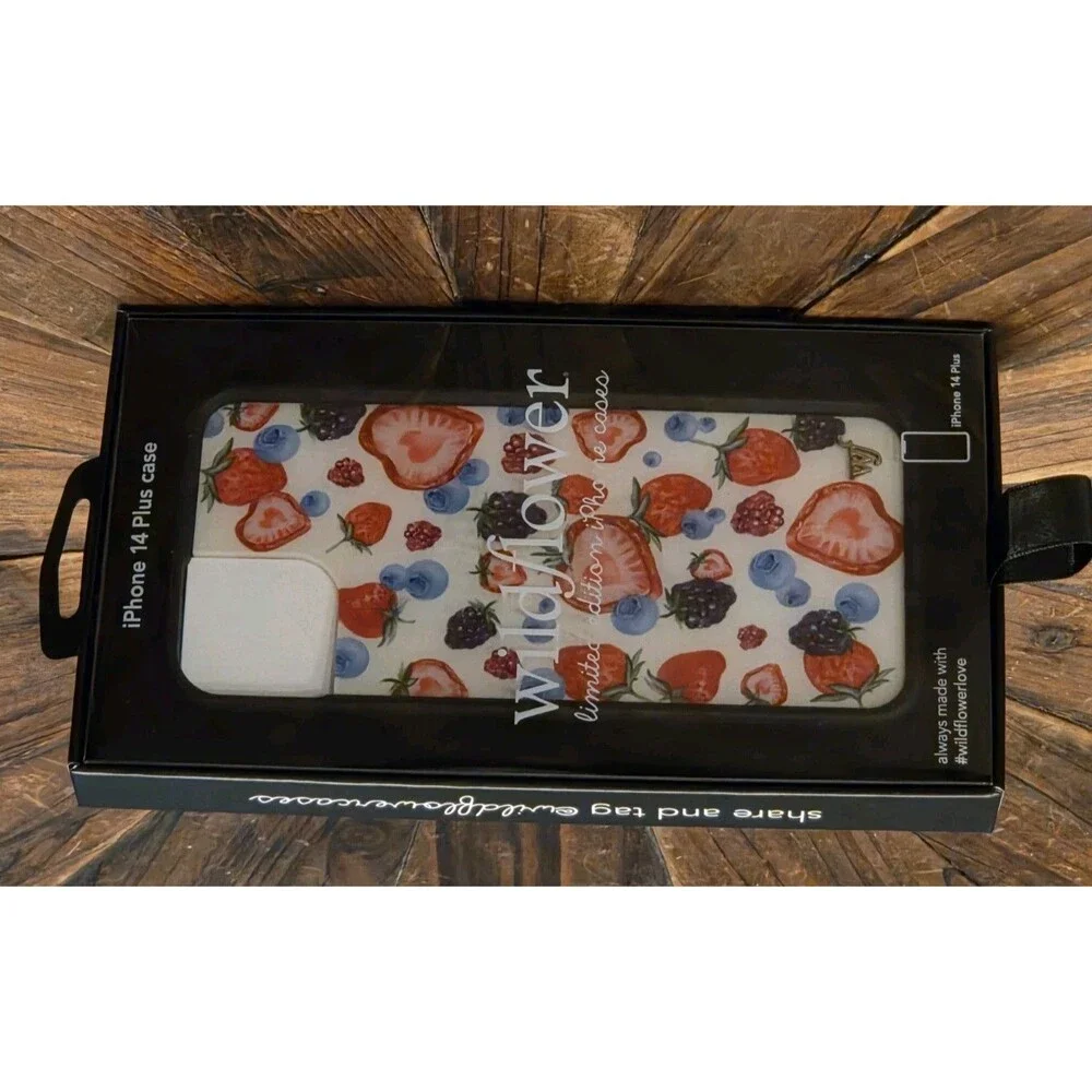 Wildflower Limited Edition Hard Case for Apple iPhone 14 Plus Fruit Pattern
